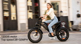 SMARTAVEL 20inch Fat Wheel 48V 1200W Electric Bicycle for Adult E Bike with Removable Battery off road tire mountain Ebike