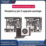 Hiwonder Smart Car Robot Arm Upgrade Package for Raspberry Pi 5 Active Heat Sink 4B Expansion Board Servo Motor Drive