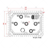 Kelly KLS7215N 30V-72V 1500W SINUSOIDAL BRUSHLESS MOTOR CONTROLLER for Electric Motorcycle E-Scooter