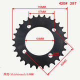 420#29T chain disc gearless flywheel 13mm16/22/25/23/26/29/31mm connector, manpower tricycle electric vehicle modified gear kit