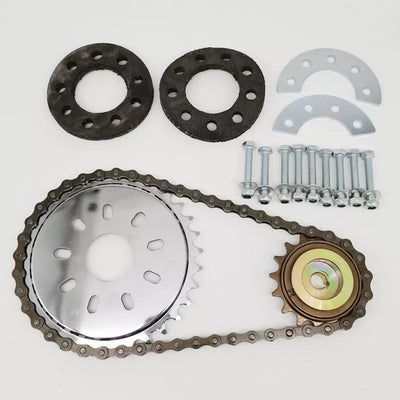 Bicycle spoke sprocket bicycle rear wheel 32t sprocket for left drive motor kit 16t flywheel with motor MY1016Z adapter
