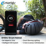 2023 Smart4u MTB Urban Bicycle Men Safety Helmet Sport Adult Cycling Smart Bike Signal Light SOS Alert Riding Women's Ultralight