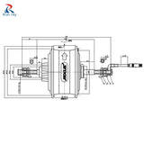 MXUS XF15FAT 48V 350W 750W Electric Fatbike Hub Motor, Rear Wheel Drive Snow Bike Brushless Gear Motor, E Bike Conversion Kit