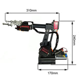 Assembled 6 Dof Robot Arm with Metal Servos Mechanial Clamp Industrail Robotics Claw for Arduino Raspberry Pi