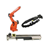 6 Axis Industrial Robotic Arm China QJAR QJR6-1 With CNGBS Robot Guide Rail Dress Pack For Automated Material Handling Robot