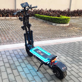 FLJ 72V 8000W 13inch fat wheel E Scooter with 90-130kms range 90km/h speed dual motor big wheel e bike led Electric Scooter