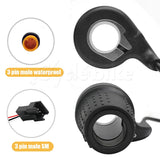 Ebike 20X Half Twist Throttle Right Hand 12V-72V Universal 3pin Waterproof SM Connector For Electric Bike Accessory E Bike Parts