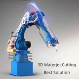 WONLEAN Automatic Robot Waterjet Cutting Machine 6 Axis Robotic Waterjet Cutting Machine