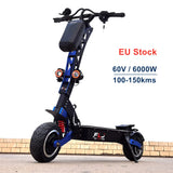 FLJ 6000W Dual Motors 60V 100-150kms range Off Road Tire top quality SK3 Adults Powerful Electric scooter