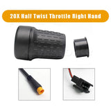 Ebike 20X Half Twist Throttle Right Hand 12V-72V Universal 3pin Waterproof SM Connector For Electric Bike Accessory E Bike Parts
