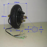 8 inch 350W 24V 36V 48V DC Brushless Non-Gear Hub Wheel Motor For Electric Scooter E BikeConversion Kit 200*50 Airless Tire J04