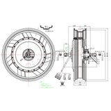 QSMOTOR 17*3.5inch 6kW 6000W 273 72v90kph V3 Brushless DC Electric Scooter Motorcycle Hub Motor QS