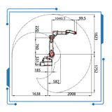 china GBS arc welding robot GBS6-C2080 6 axis robot robot arm With Megmeet CM350 welding machine and linear tracker for weld