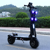 FLJ 72V 8000W 13inch fat wheel E Scooter with 90-130kms range 90km/h speed dual motor big wheel e bike led Electric Scooter