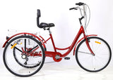20 / 24 / 26inch Tricycle Outdoor Riding Pedicab Shopping Tricycle Touring Bike Tricycle Rear Axle