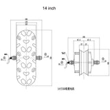 Electric Brushless Gear Hub Motor 48V 350W-650W 45N.m 5-10km/h Speed Wheel Motor Snow Sweeper Scooter Motor