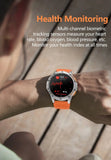 Gaines Men Smart Watch K67 LED Flashlight Amoled Compass Barometric Altimeter Outdoor Sports Montion Fitness Tracker BT Call Smart Watch