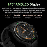 2025 Blackshark GS3 Smart Watch Global Version 1.43" AMOLED Display 5ATM AI Watch Faces GPS Satellite Positioning