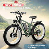 Zeegr S152v  E-Bike Dual 2000W Fat tire Ebike 8 Speed Snow Beach Bike 26*4.0 Fat Tire Taurus Electric Bicycles Full Suspension