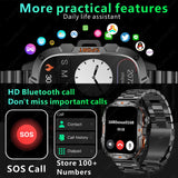 Outdoor Military IP68 Waterproof LED flashlight Smartwatch Men's 420mAh battery Sports Fitness Watch Bluetooth Talk Smartwatch