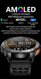 Gaines Men Smart Watch K67 LED Flashlight Amoled Compass Barometric Altimeter Outdoor Sports Montion Fitness Tracker BT Call Smart Watch