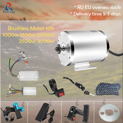 48v 2000w Electric Scooter Motor Brushless 3000w Electric Bikes 1000w Electric Motorcycle Motor 50A Electric Car Conversion Kit