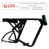 Adult Electric Bike Frameset 190mm Dropout 20*4.0 Super 73 RX Frame Full Suspension Adult Electric Bicycle ebike Frameset