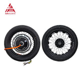 QSMOTOR/SIA 17x4.25 inch 273 8000W V3 72V 120kph High Speed E-Motorcycle Spoke Hub Motor with ND72700 Controller Conversion Kit