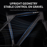SAVA 2025 New SF6 R21 Carbon Fiber Flat Handlebar Road Bike, Hydraulic Disc Brake Gravel Bike with SHIMANO U6000 11 Speed Kit