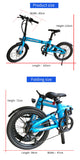 EWIG 20 Inch Electric Folding E Bike 7 Speed Carbon Fiber Frame Electronic Bicycle Foldable E-bike Bicicleta for Adult