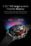 Gaines KC89 Smart Watch Men Outdoor Sports LED Flashlight Copmpass Bluetooth Call AI Voice Health Monitoring Fitness Track Smart
