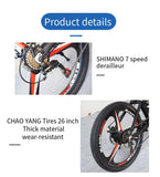 EWIG  Electric Folding E Bike 26 Inch SHIMANO Foldable Electrical City Bicycle MTB E-bike Bicicleta Adult