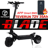 TEVERUN Fighter 72V 35Ah 11inch Blade Electric Scooter Skateboard Dual Motor 2023 New Oil Hydraulic TFT NFC Card