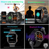 Outdoor Military IP68 Waterproof LED flashlight Smartwatch Men's 420mAh battery Sports Fitness Watch Bluetooth Talk Smartwatch
