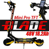IN Stock Teverun Blade Mini Pro 48V 18.2Ah Minimotor TFT Display 48V 20.8Ah TFT Display 2*500W Dual Motor Blade MINI Pro Scooter