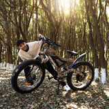 AOSTIRMOTOR 1500W 30MPH Snow Ebike 48V 15Ah Electric Mountain Bike For Aldult 26in 4.0 Fat Tire Beach Bicycle