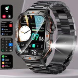 Outdoor Military IP68 Waterproof LED flashlight Smartwatch Men's 420mAh battery Sports Fitness Watch Bluetooth Talk Smartwatch