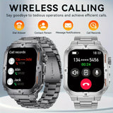 2024 New rugged Military Fitness smartwatch for Men Android IOS IP68 Waterproof Sport Ai Voice Call LED Flashlight Smartwatch