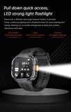 Gaines NX23 Smart Watch 2inch Ultra Large Screen LED Light Flashlight BT Calling AI Voice 400mAh Men Fitness Sports Tracker Smart