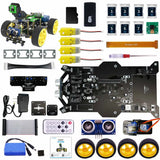 Raspbot 4WD Smart Car AI Vision Robot Learning Kit For Raspberry Pi 5 With 5MP Camera 186500 Battery FPV Control Mobile Track