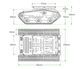 5KG Load Metal Tank Chassis with 8V DC Encoder Motor Intelligent Car Tracked Vehicle ROS Chassis Robot Chassis Metal Motor