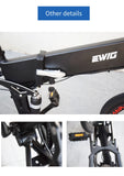 EWIG  Electric Folding E Bike 26 Inch SHIMANO Foldable Electrical City Bicycle MTB E-bike Bicicleta Adult