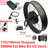 NBpower 170mm/190mm Dropout 48-72v 5000W Fat Bike Kit Rear Wheel Motor Kit Electric Fat Bicycle Conversion Kit Sabvoton UKC1