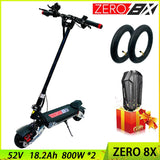 Original Zero 8 X Scooter 52V 18AH Electric Scooter 8inch 800W*2 Top Speed 55km/h Battery  40-60km ZERO 8X