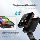 XUESEVEN KOM88 4G SIM Card Smart Watch Android 11.0 OS WIFI 2.64 inch Big Screen 500W Dual Camera GPS 1200mAh Battery Smartwatch