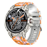 Gaines KC89 Smart Watch Men Outdoor Sports LED Flashlight Copmpass Bluetooth Call AI Voice Health Monitoring Fitness Track Smart