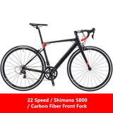 New Road Bike Aluminum Alloy Frame Carbon Fiber Front Fork SHIMAN0 18/20/22 Speed Bicycle Outdoor Sports Racing Cycling