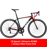 New Road Bike Aluminum Alloy Frame Carbon Fiber Front Fork SHIMAN0 18/20/22 Speed Bicycle Outdoor Sports Racing Cycling