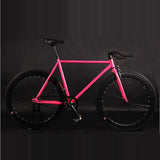 Fixed Gear Bike Fixie Bike 52cm Frame DIY Muscular Frame Cycling Road Aluminum Alloy Fixie Bicycle