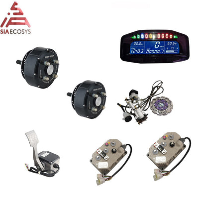 2000W Electric ATV Car Conversion Kit - Dual HubMotor with Controller for Small Electric Vehicles 2000W Small Electric Car Conversion Kit